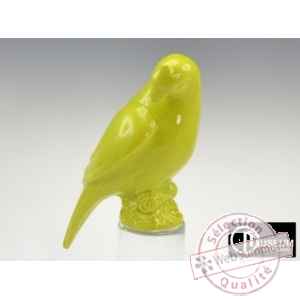 statue papagaio perroquet vert Edelweiss -B8175