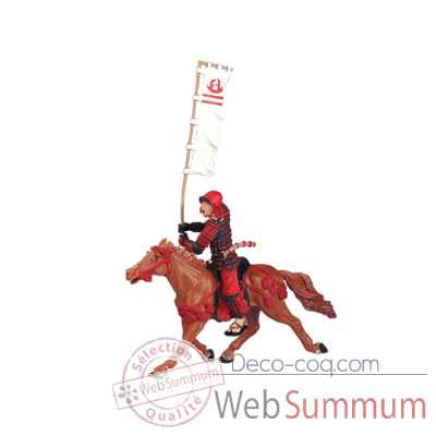 Video Figurine le cheval fauve harnachement rouge -65708