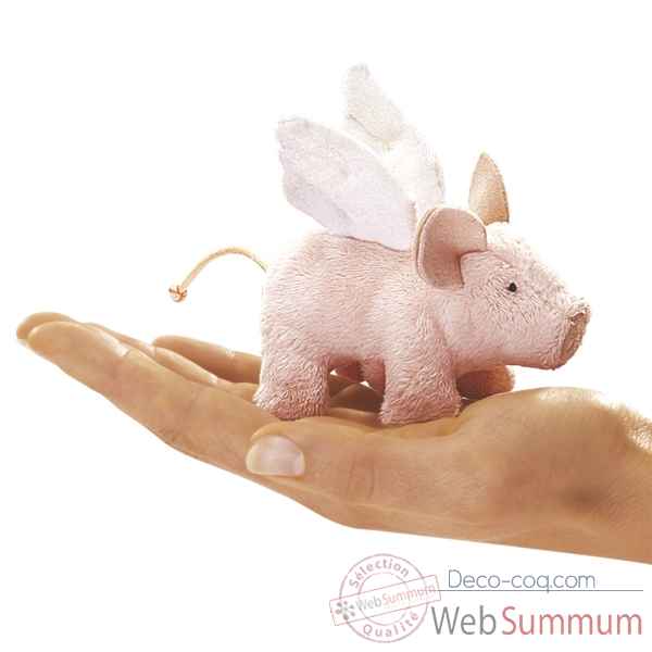 Marionnette Mini cochon aile au museau aimante -2685 -1