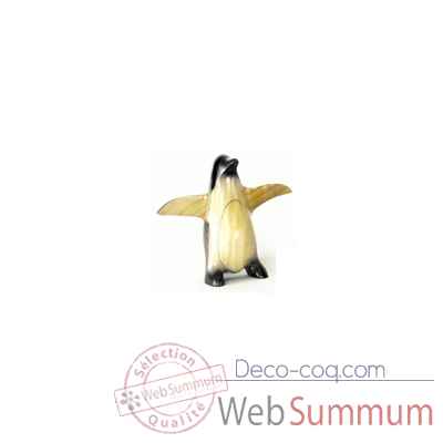 Lasterne-Miniature a poser-Le pingouin en marche - 27 cm - PI27-2R