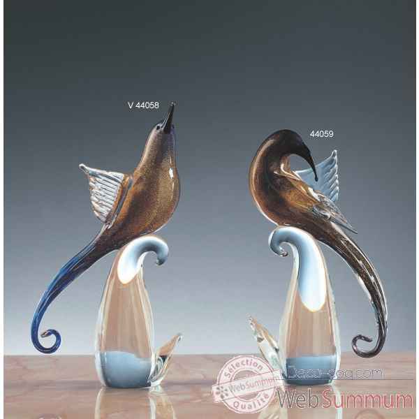 Oiseau tropical en verre Formia -V44059