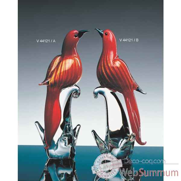 Oiseau tropical en verre Formia -V44121-A