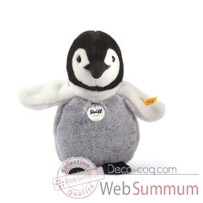 Bebe pingouin flaps, noir/blanc/gris STEIFF -57090