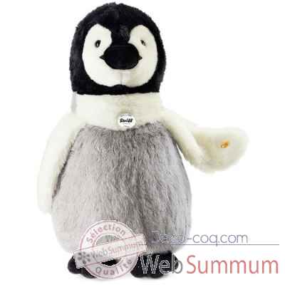Pingouin flaps, noir/blanc/gris STEIFF -075711